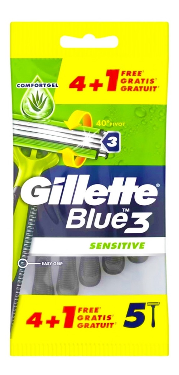 Blue3 sensitive jednorazowe maszynki do golenia 5szt