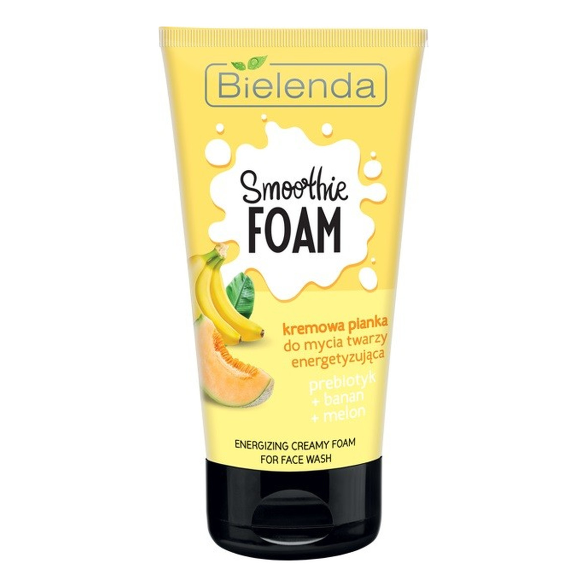 Bielenda Smoothie Prebiotyczna Kremowa Pianka Do Mycia Twarzy Energetyzująca Banan+Melon 135g
