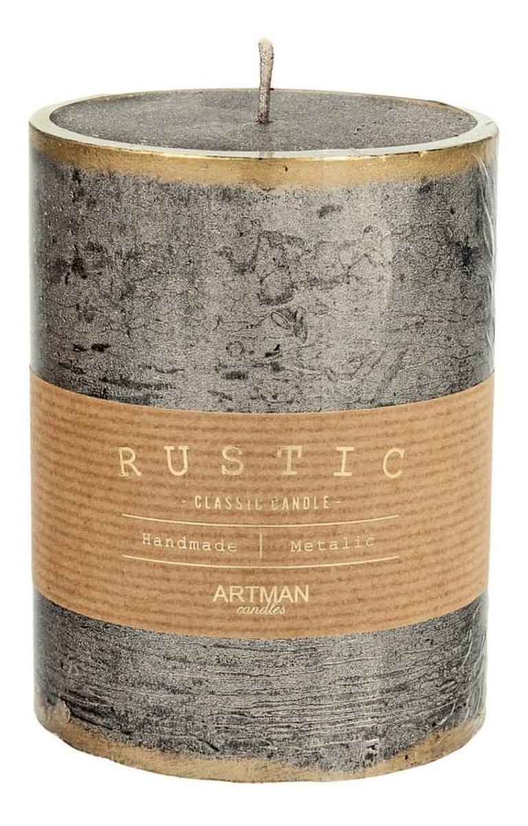 Świeca ozdobna Rustic Patynowany - walec średni