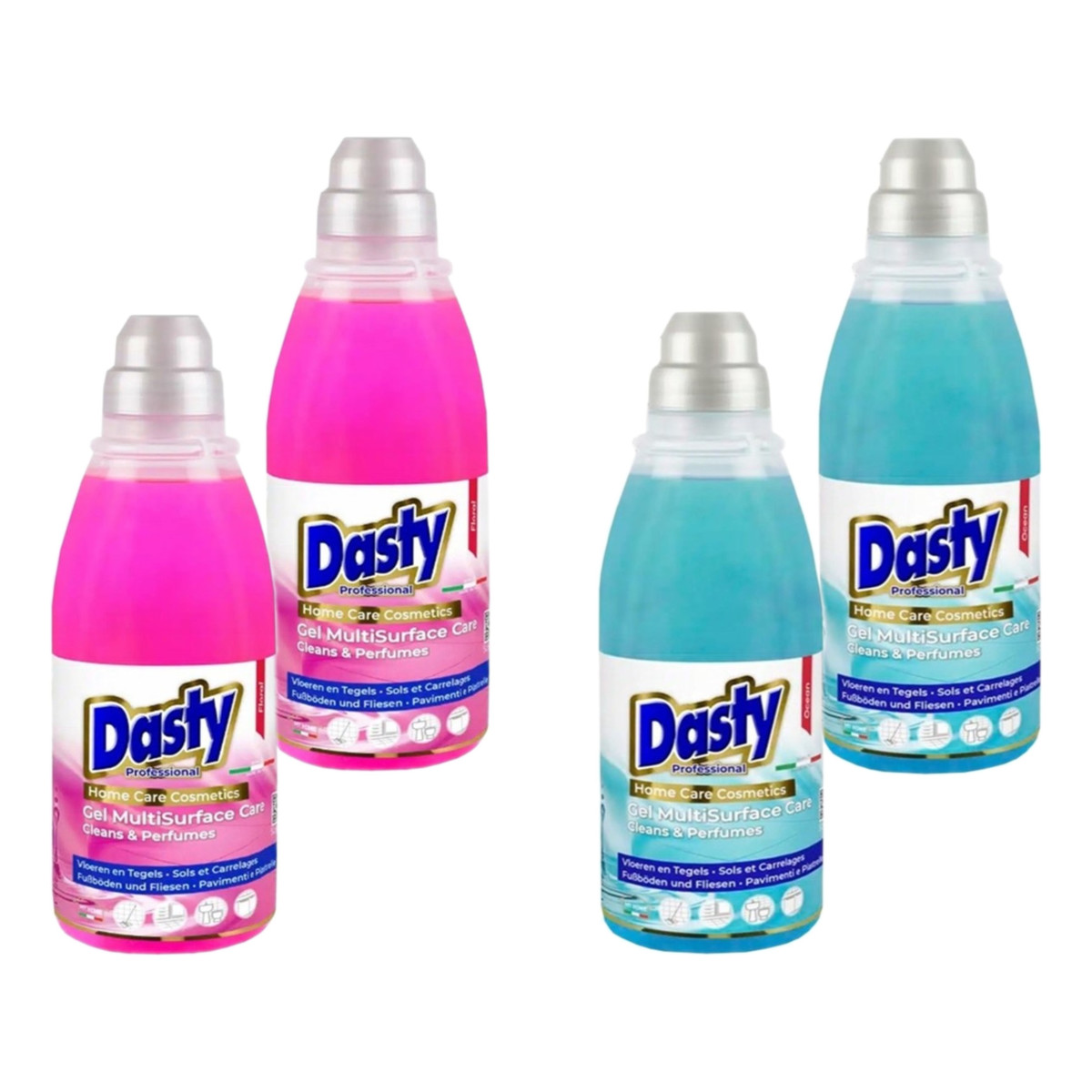 Dasty Floor Cleaner Gel Płyn do podłóg 2x Floral + 2x Ocean 4x700ml