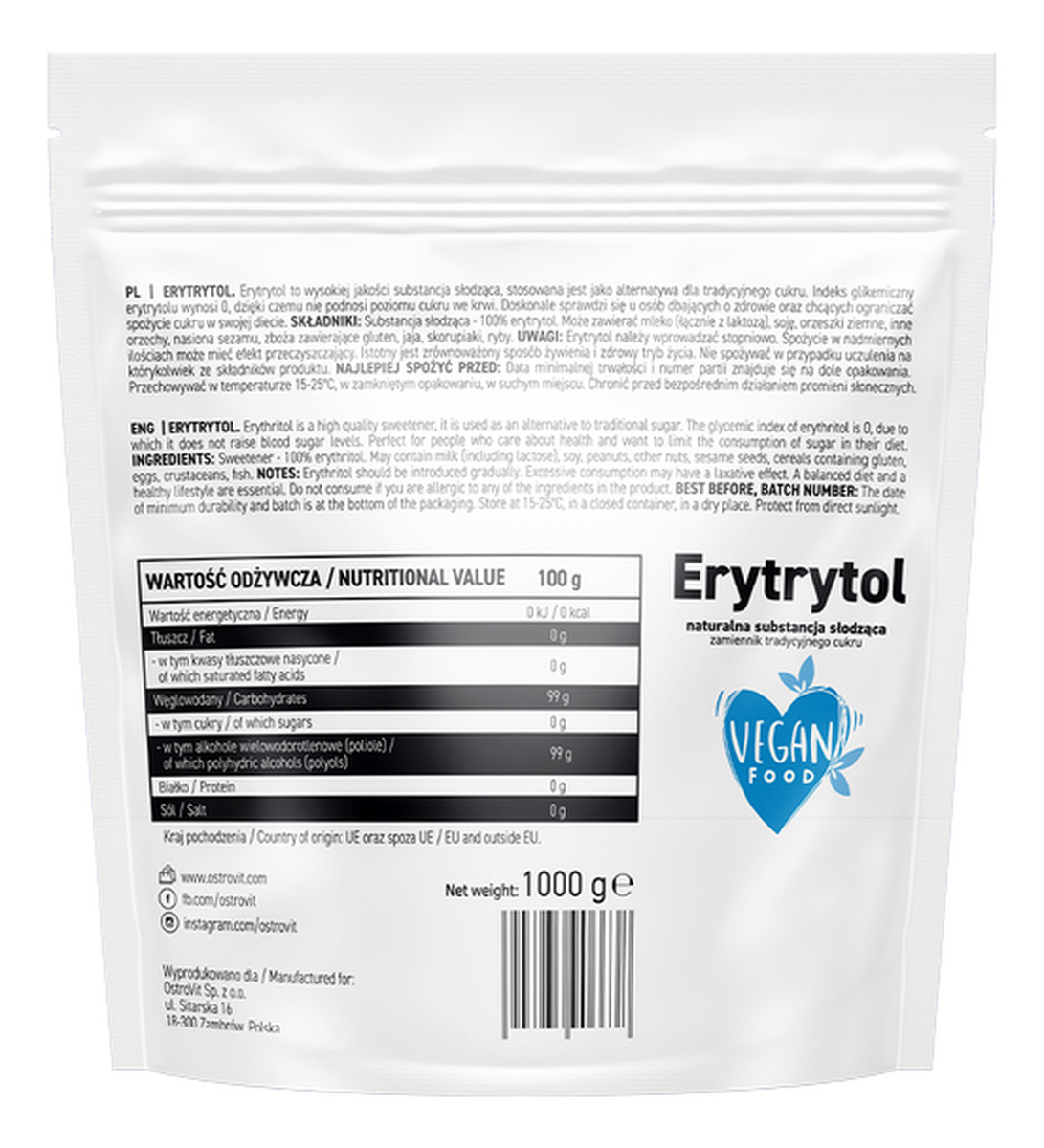 Erytrytol naturalny