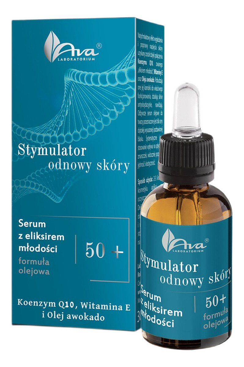 Stymulator odnowy skóry serum z eliksirem młodości 50+