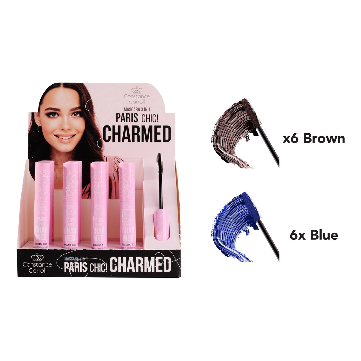 Constance Carroll Zestaw mascara 12xcharmed 6xblue+6xbrown (11+1)