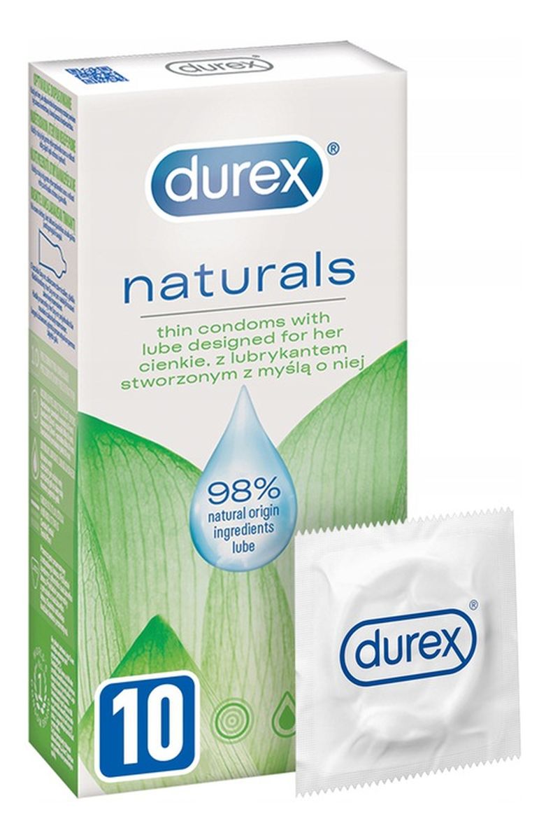 Naturals cienkie prezerwatywy z lubrykantem stworzone z myślą o niej 10szt