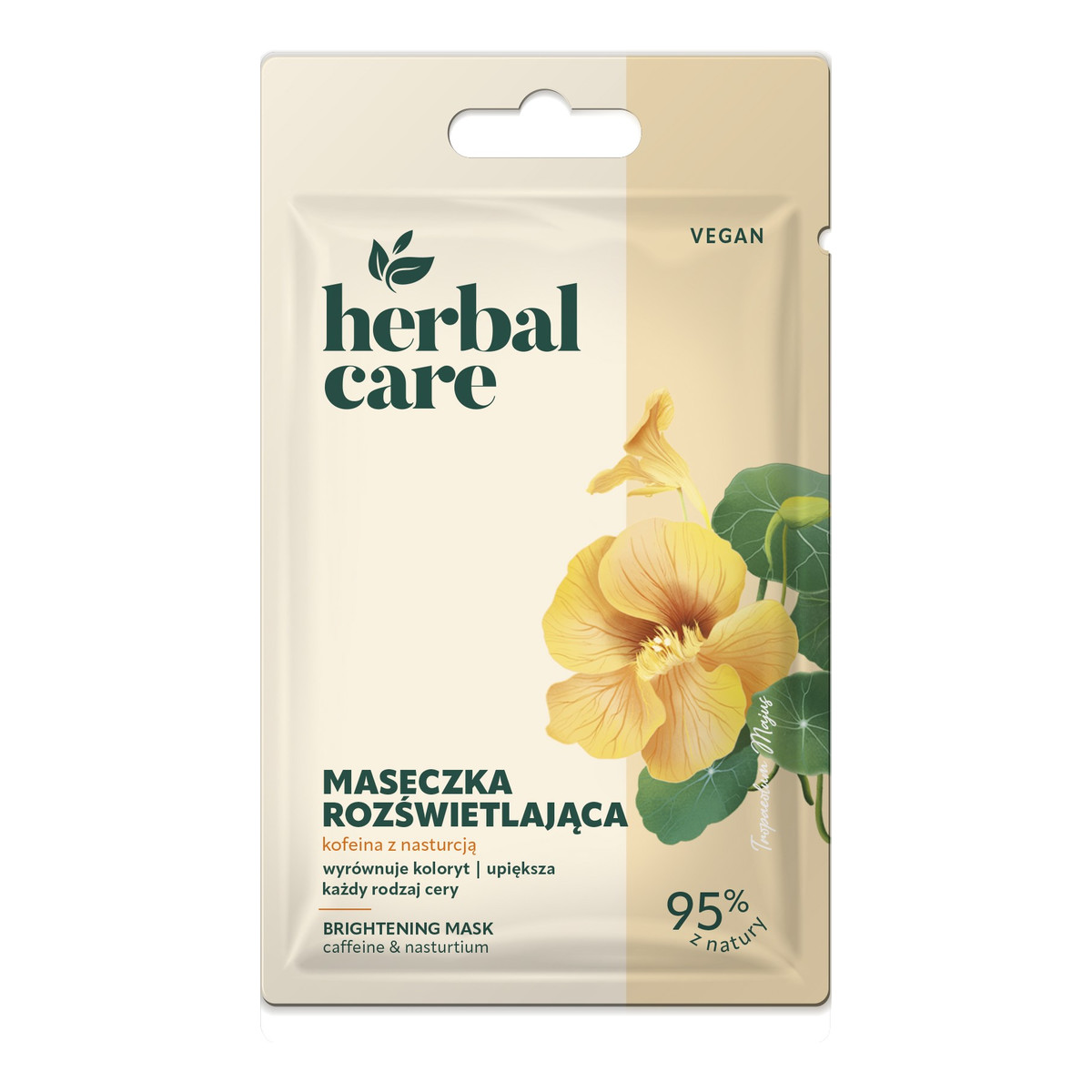 Farmona HERBAL CARE Vegan Rozświetlająca Maseczka na twarz kofeina z nasturcją 7g