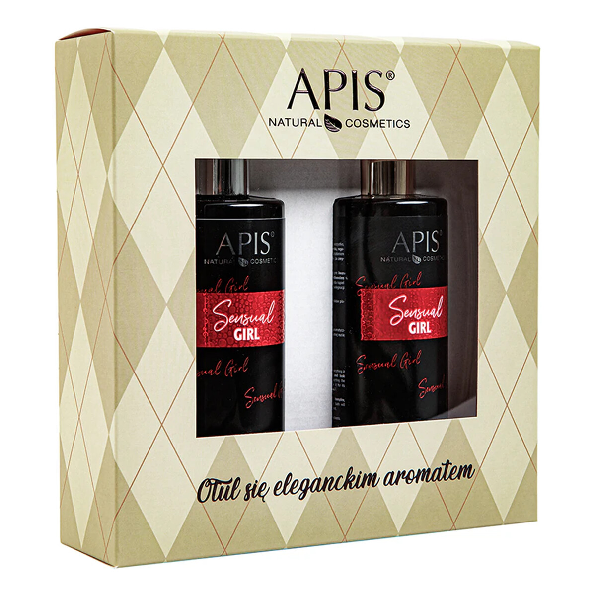 Apis Sensual Girl Zestaw nawilżający balsam do ciała 300ml + zmysłowy żel do mycia ciała 300ml