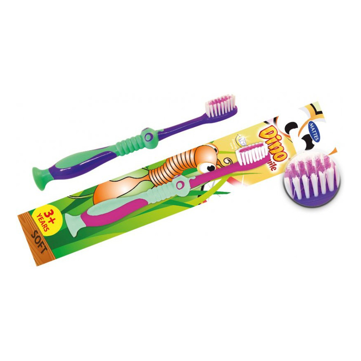 Mattes Dino Smile Szczoteczka do zębów miękka dla dzieci M66 3+