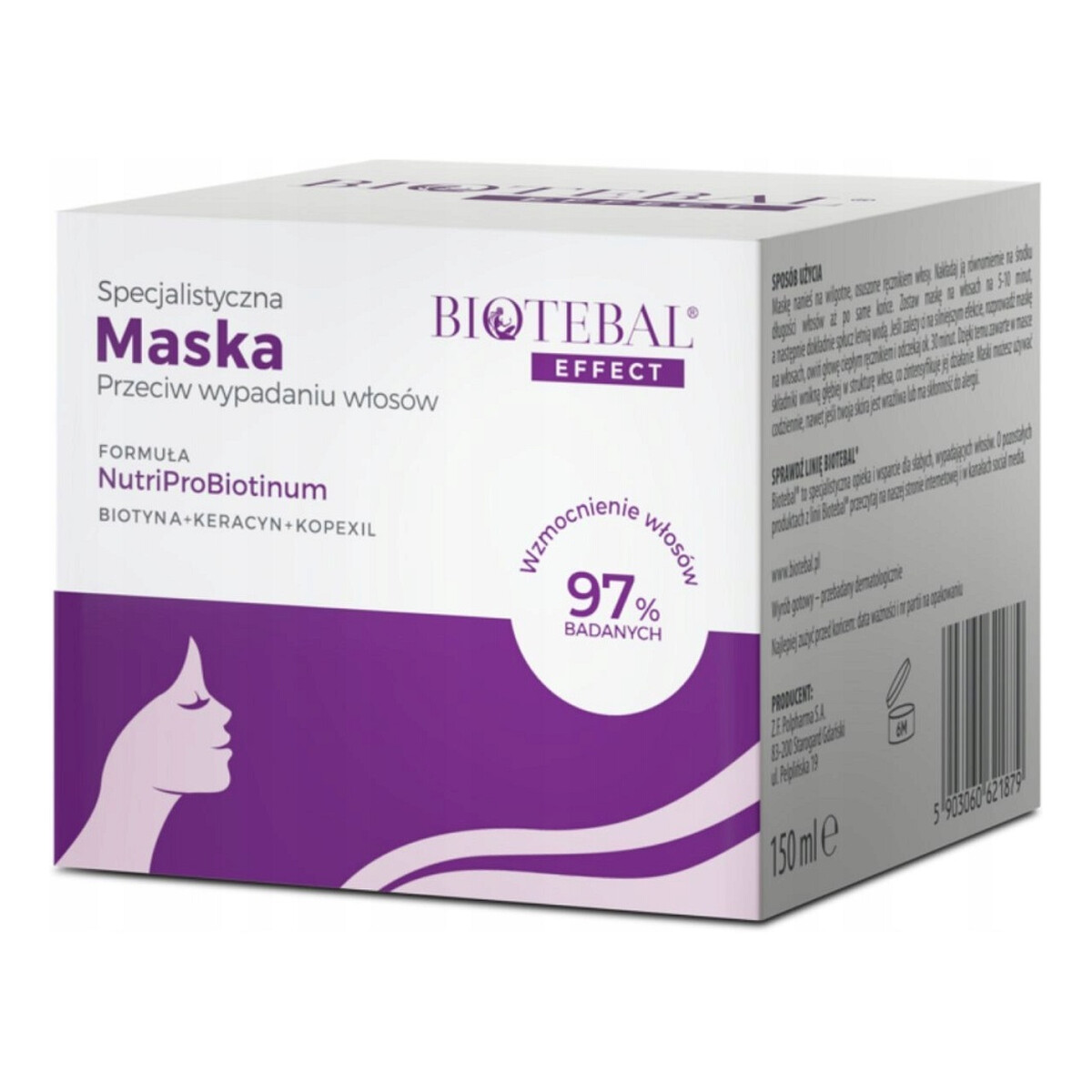 Biotebal Effect specjalistyczna maska przeciw wypadaniu włosów 150ml
