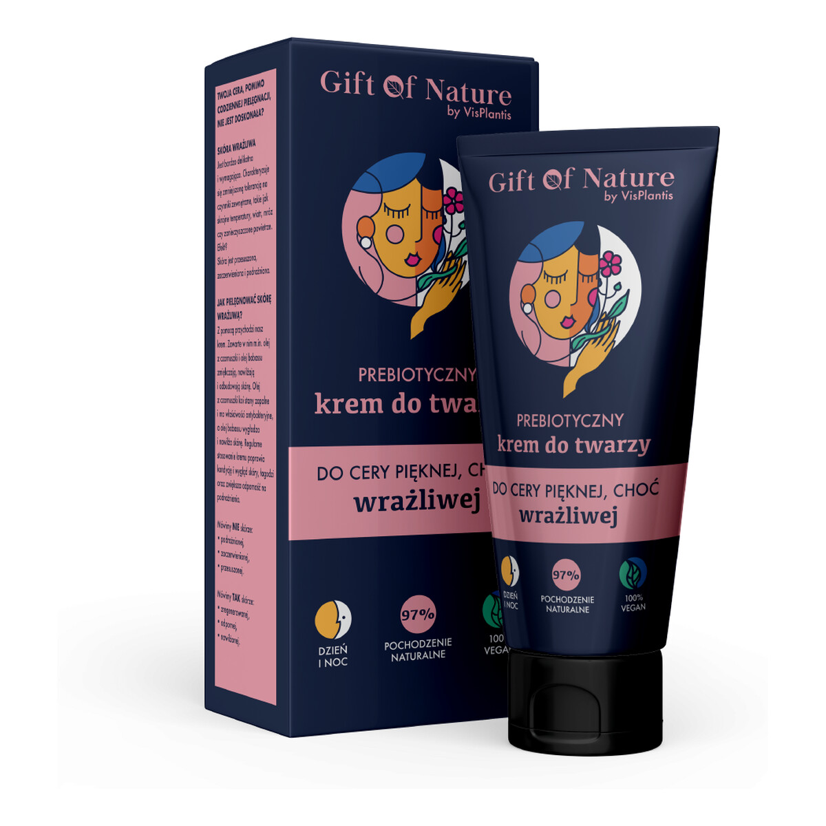 Gift of Nature Prebiotyczny krem do twarzy do cery wrażliwej 50ml