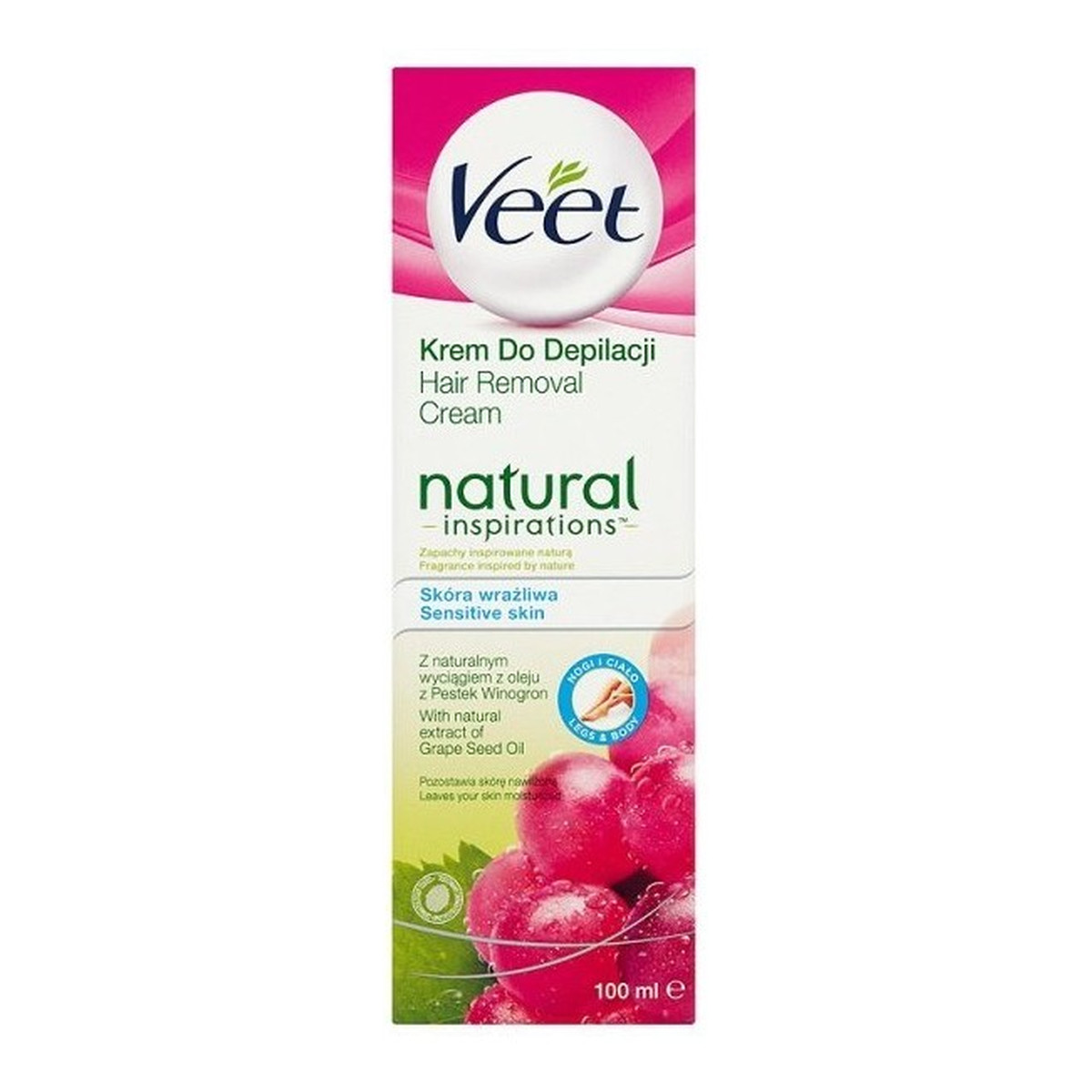 Veet Natural Inspirations Krem do depilacji dla skóry wrażliwej 100ml