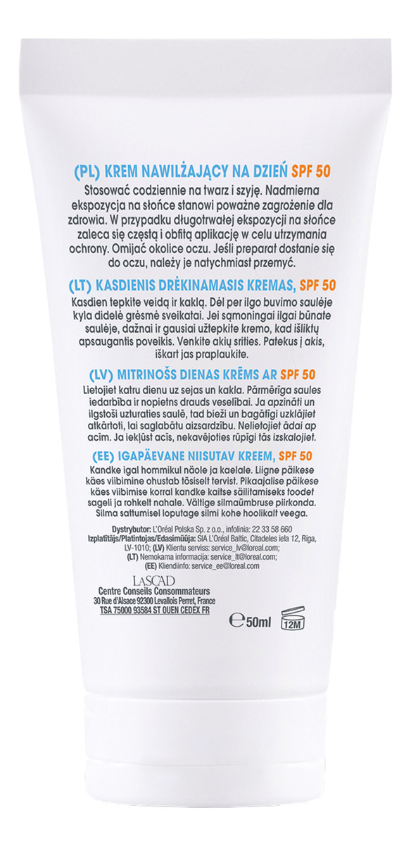 Krem nawilżający na dzień spf50