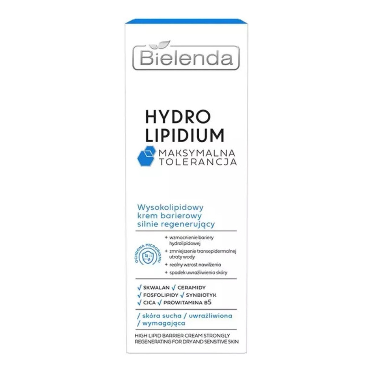 Bielenda Hydro Lipidium Wysokolipidowy Krem barierowy silnie regenerujący - skóra sucha uwrażliwiona 50ml