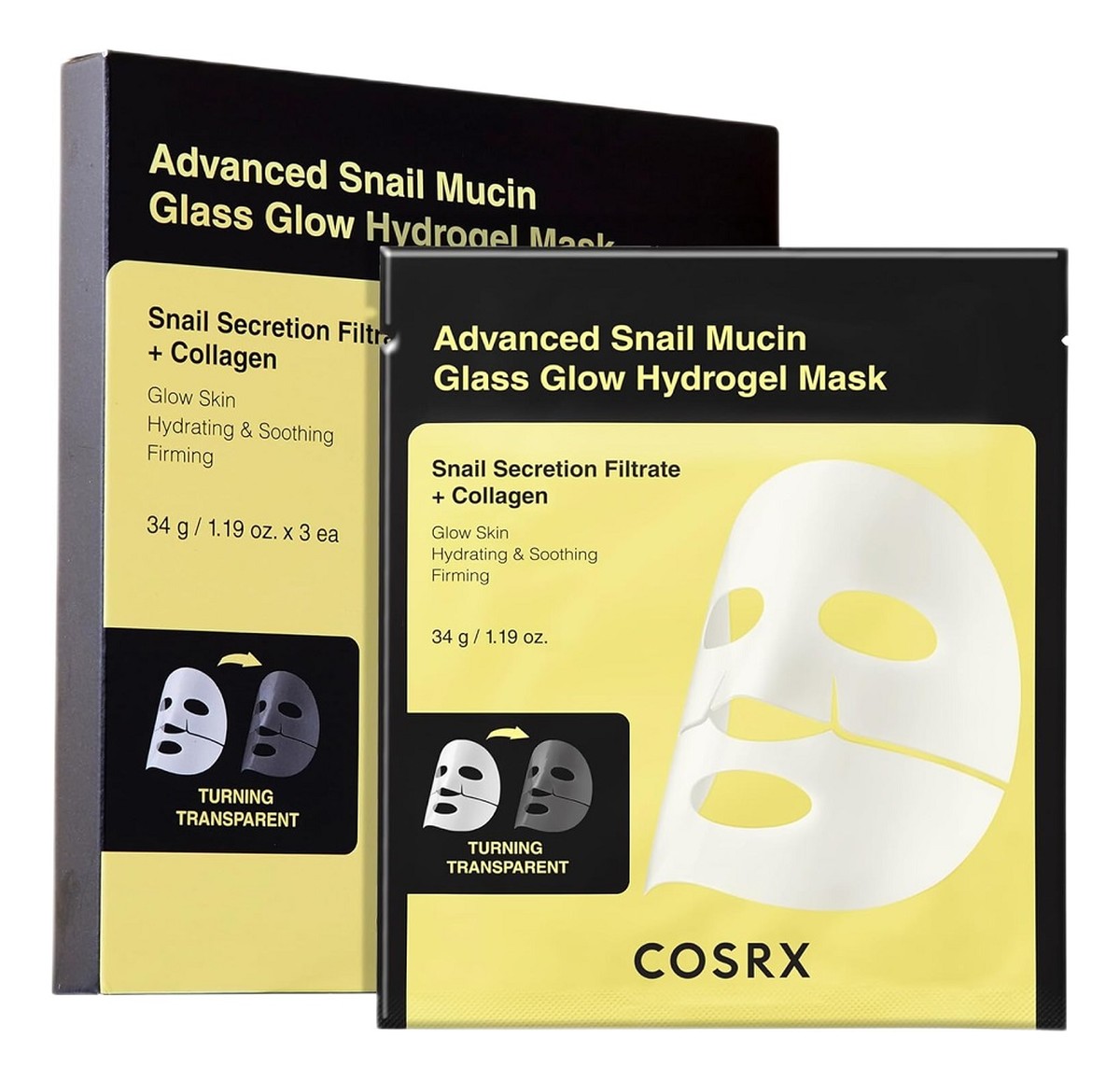 Advanced Snail Mucin Glass Glow Hydrogel Mask hydrożelowa maseczka w płachcie z mucyną ślimaka