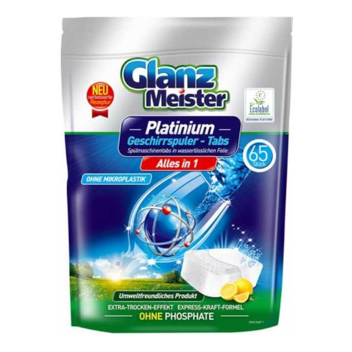 GlanzMeister Platinium Alles in 1 tabletki do zmywarki 65 sztuk