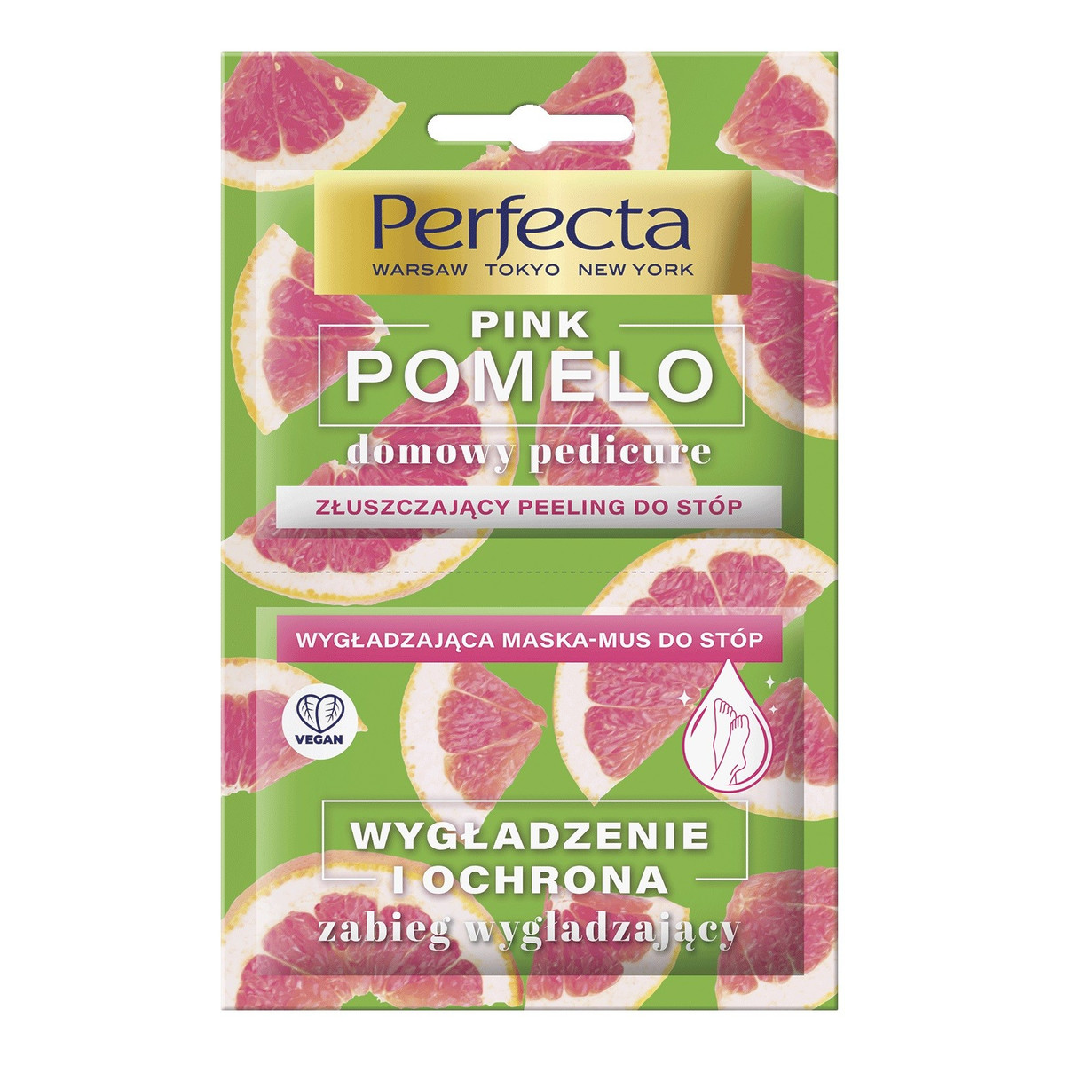 Perfecta Pomelo Pink Peeling złuszczający + maska mus wygładzająca do stóp 12ml