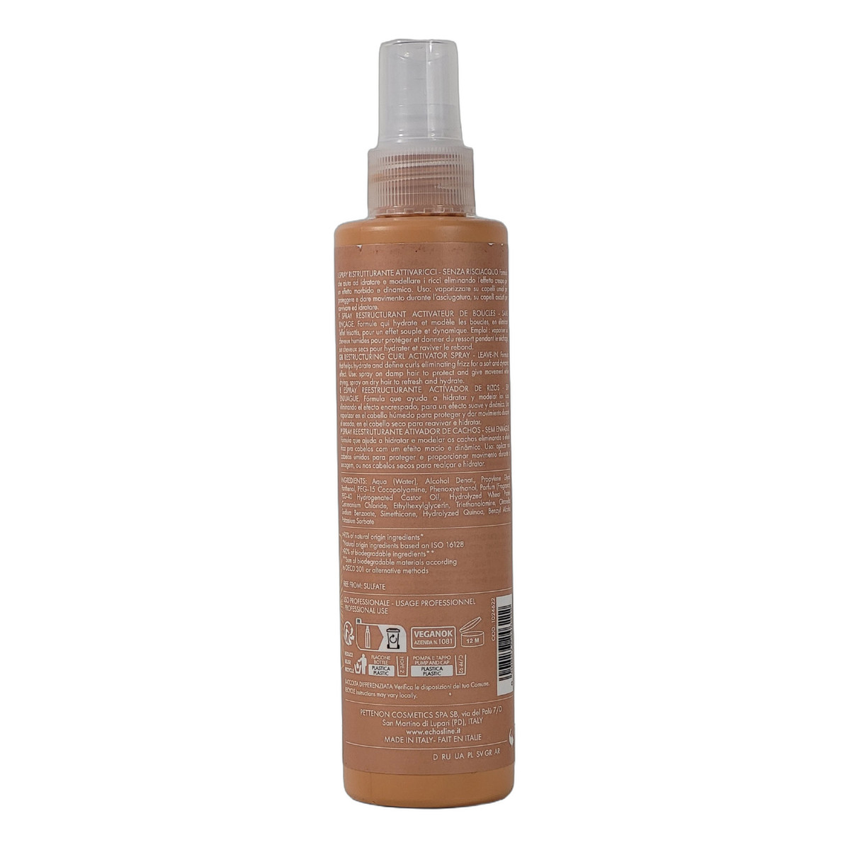 Echosline Curl Aktywator skrętu do włosów kręconych i falowanych w sprayu 200ml