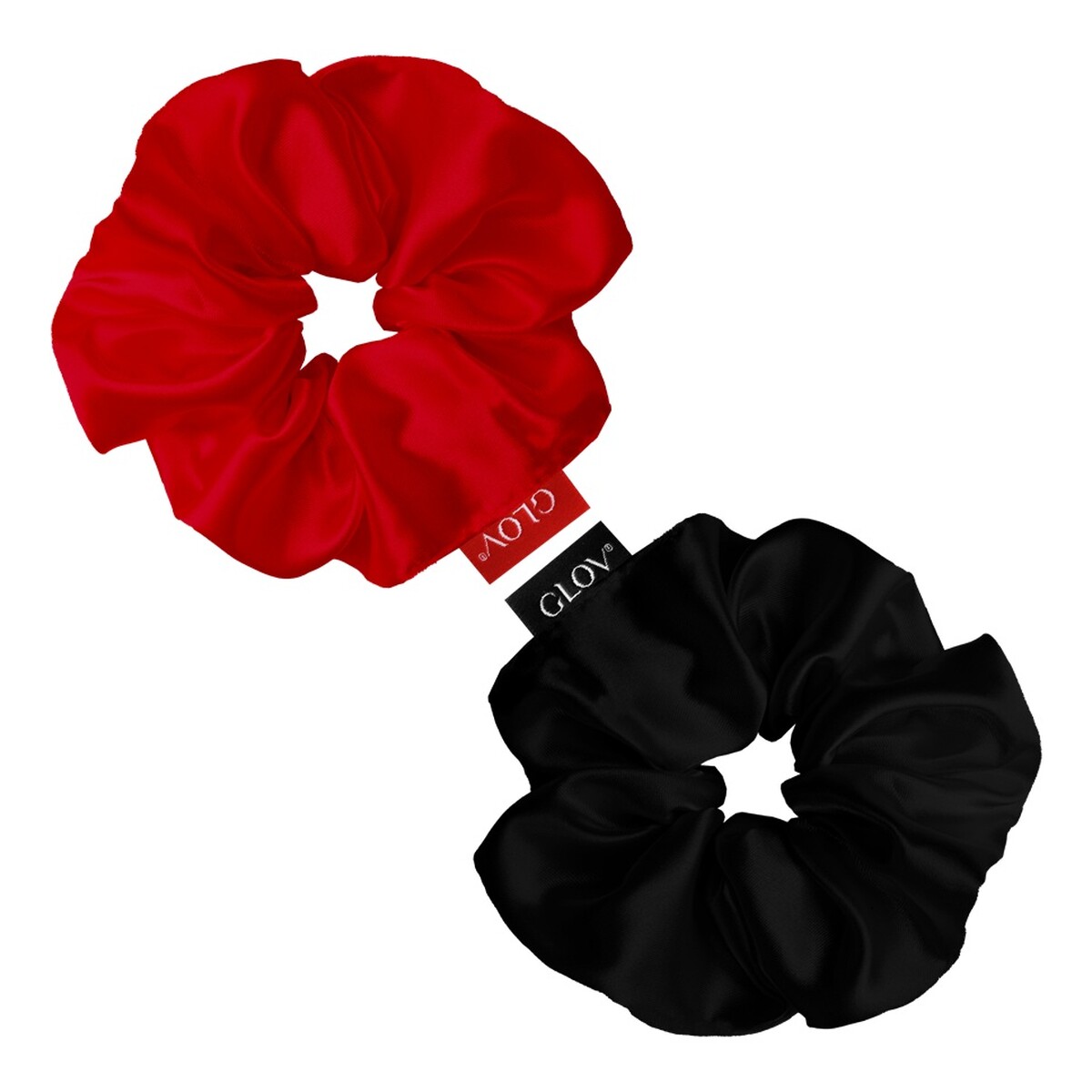Glov Satin scrunchies satynowe gumki do włosów s wine/black 2szt