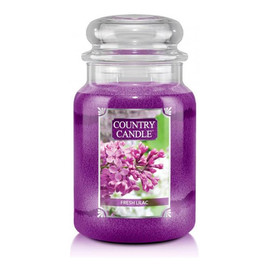 Duża świeca zapachowa z dwoma knotami fresh lilac