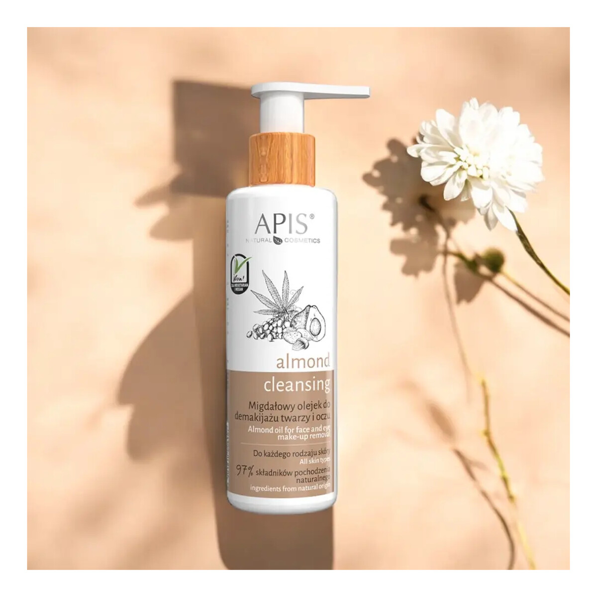 Apis Almond Cleansing Migdałowy olejek do demakijażu twarzy i oczu, 150ml