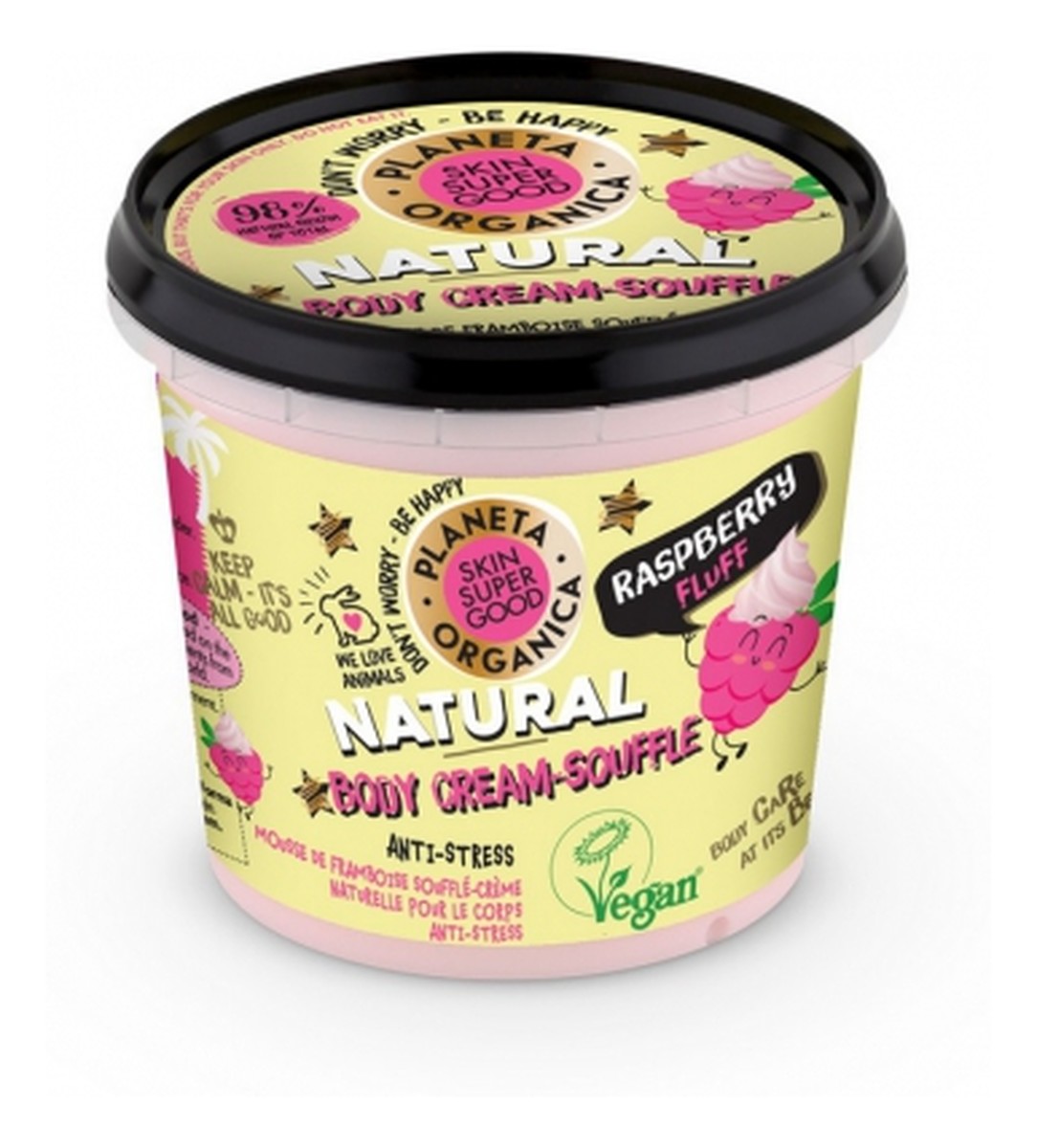 Naturalny krem-suflet do ciała Raspberry Fluff