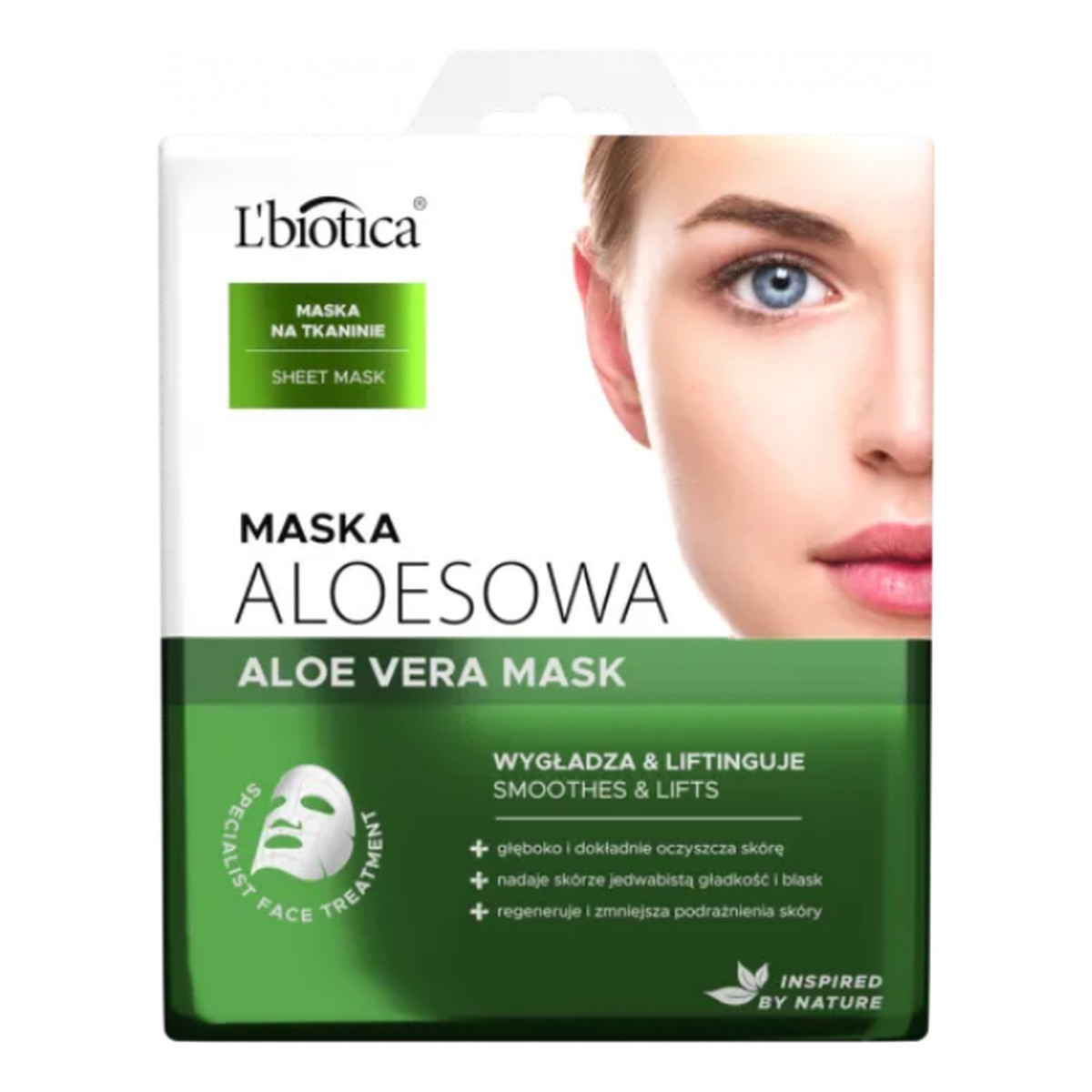 Lbiotica / Biovax Maska Aloesowa na tkaninie Oczyszcza & Regeneruje 23ml