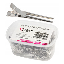Profesjonalne podwójne metalowe klipsy fryzjerskie 46mm 100szt