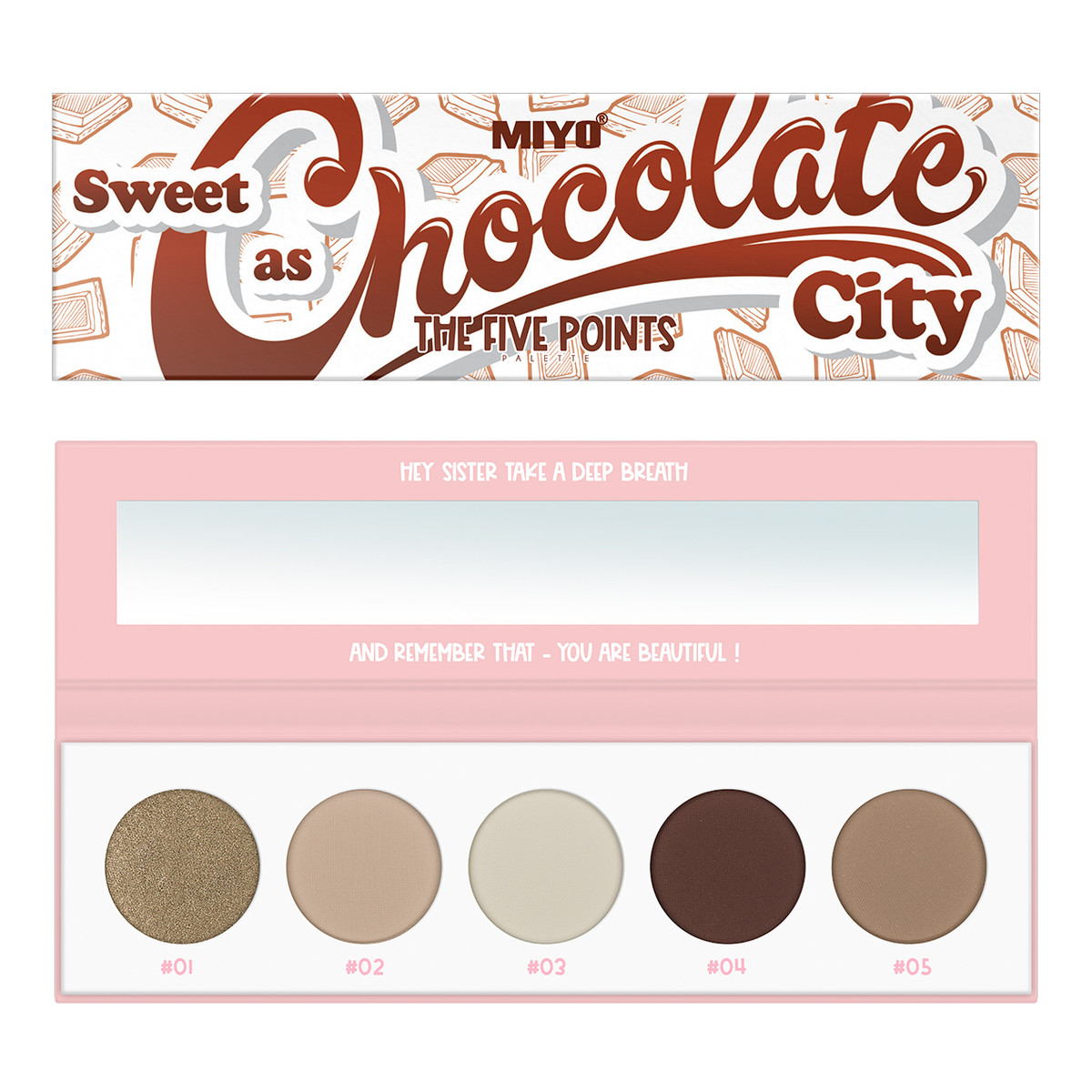 MIYO The Five Points Paleta cieni do powiek Sweet as Chocolate City 6g