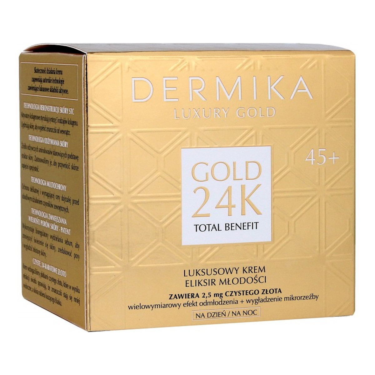 Dermika Luxury Gold 24K Luksusowy Krem Eliksir Młodości 45+ 50ml