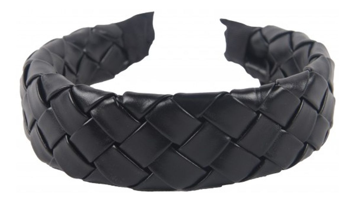 Opaska do włosów pleciona Czarna FA-5761