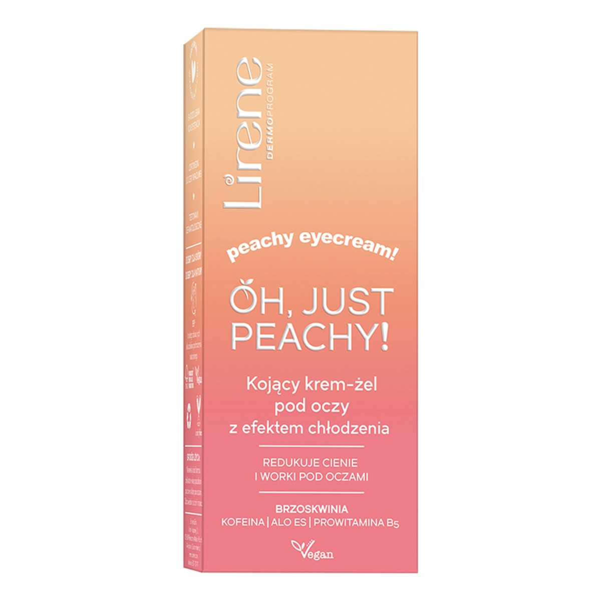 Lirene Oh Just Peachy! Krem-żel pod oczy z efektem chłodzenia kojący 15ml