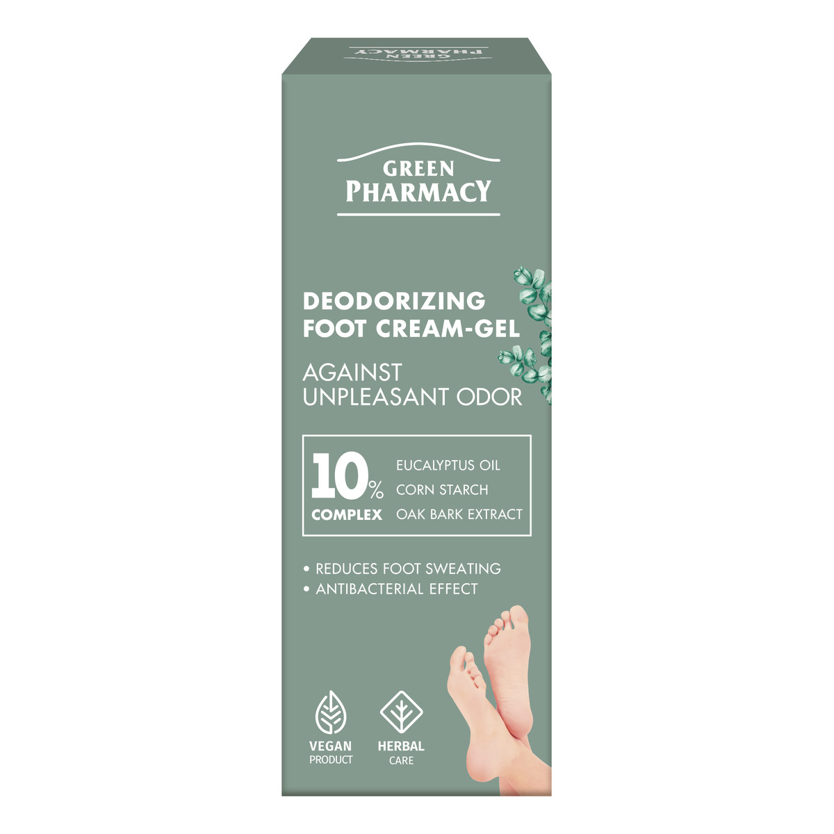 Green Pharmacy Krem żel do stóp przeciw zapachowi 75ml
