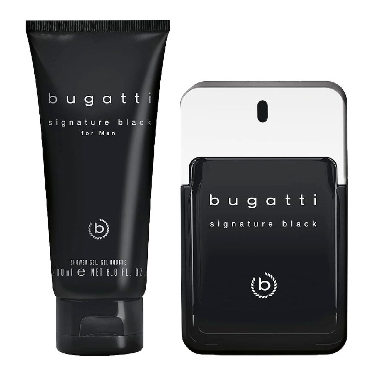 Bugatti Signature Black Zestaw prezentowy woda toaletowa 100ml + żel pod prysznic 200ml