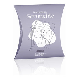 Bawełniana Scrunchie czarna gumka do włosów