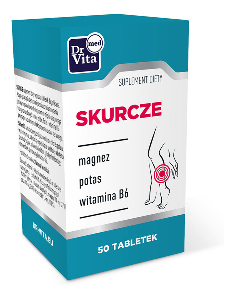 Skurcze magnez + potas + witamina b6 suplement diety 50 tabletek