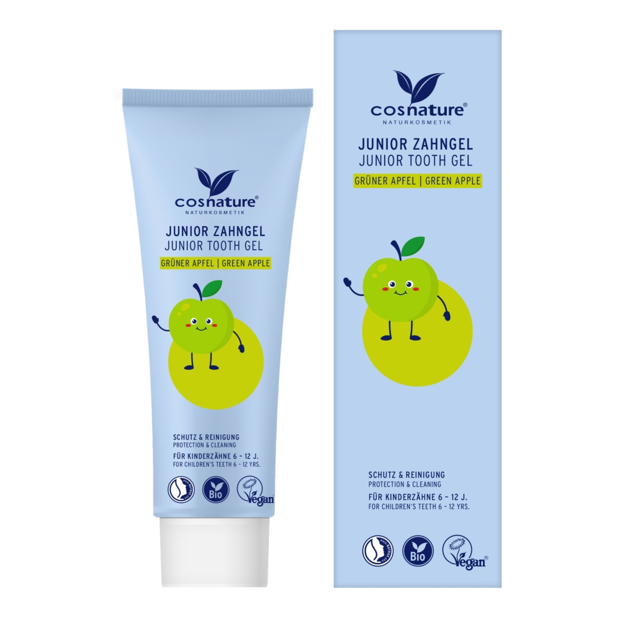 Cosnature Junior Tooth Gel Żel do zębów dla dzieci z ekstraktem z zielonego jabłka 75ml