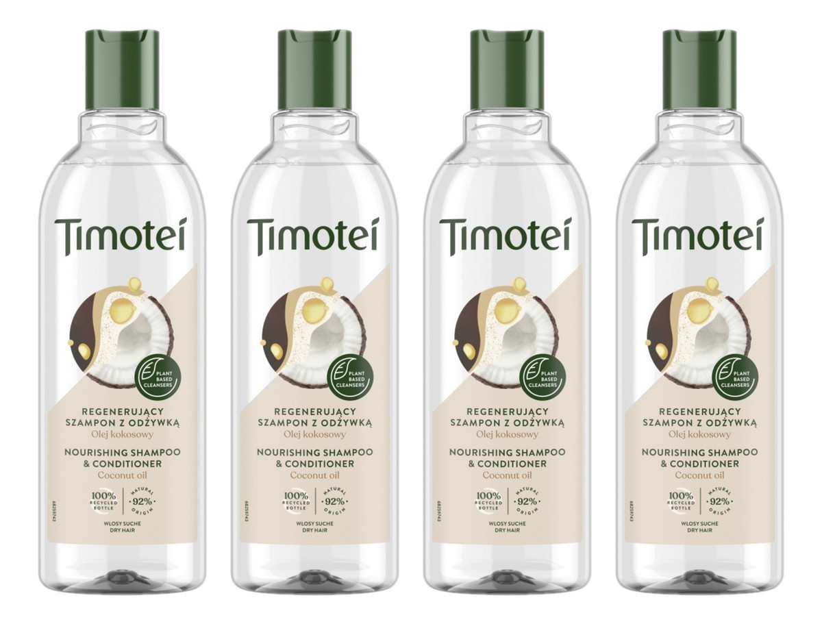 Regenerujący Szampon z Odżywką Olej kokosowy 4x400ml