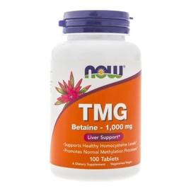Now_tmg trimethylglycine tmg betaina 1000mg 100 tabletek