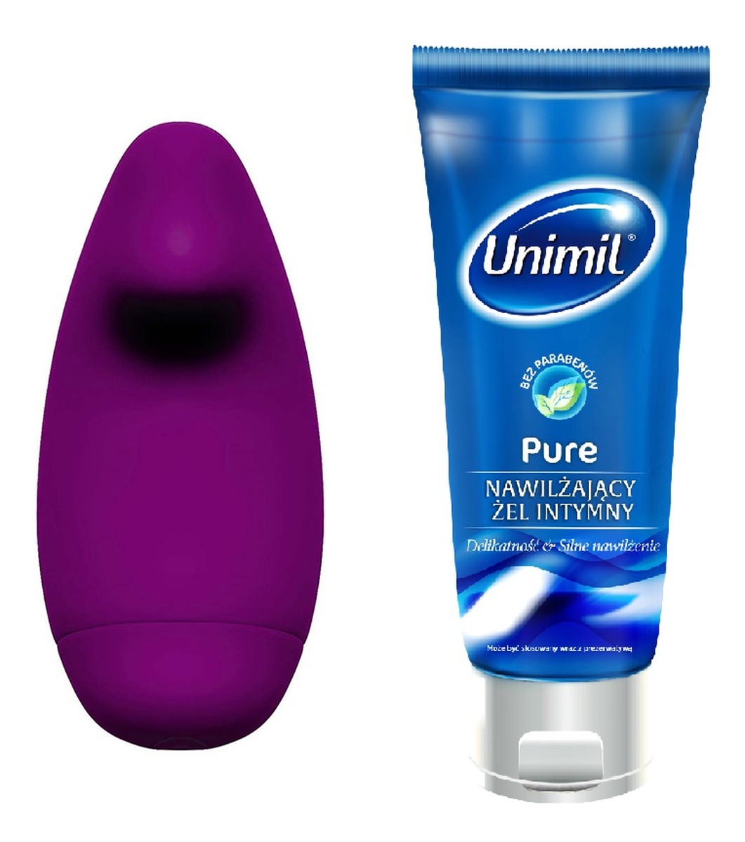 Discreet Clitoral Massager dyskretny wibrator do stymulacji łechtaczki + Pure nawilżający żel intymny