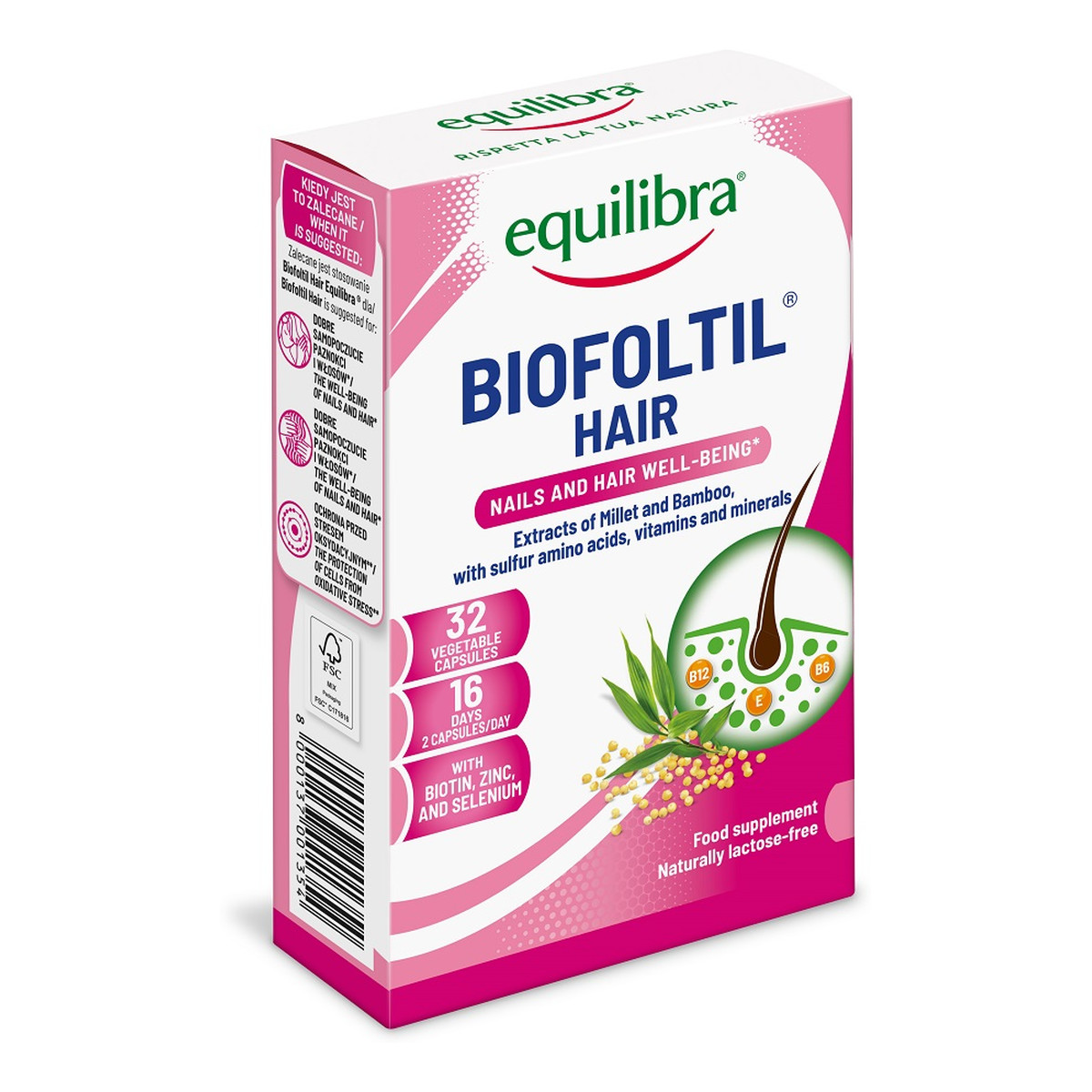 Equilibra Biofoltil hair suplement diety 32 kapsułki