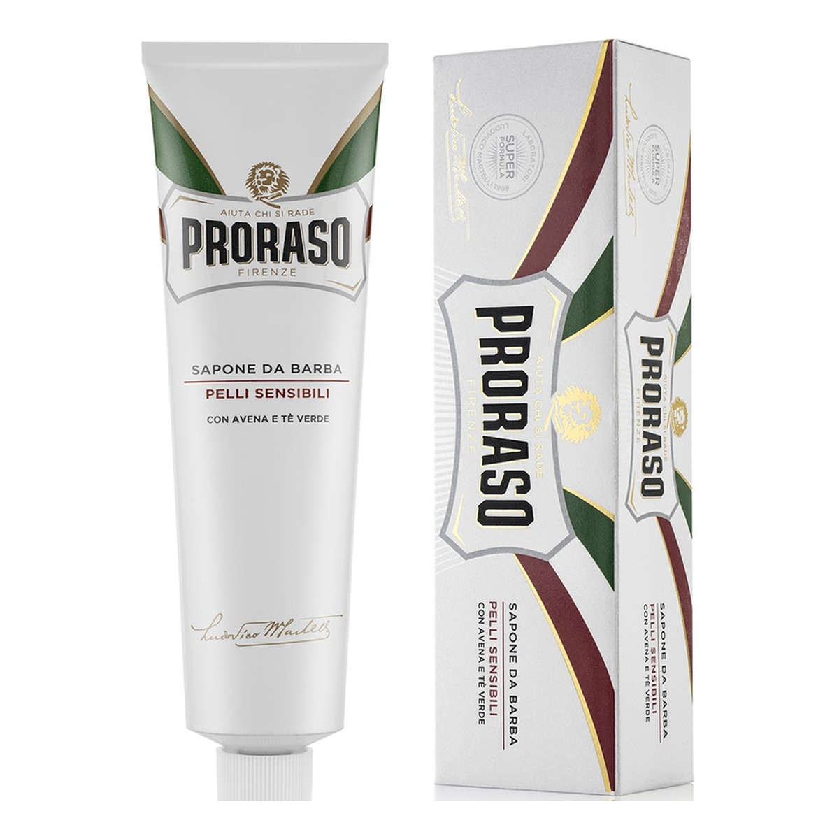 Proraso White Sapone Da Barba łagodzący Krem do golenia w tubce 150ml
