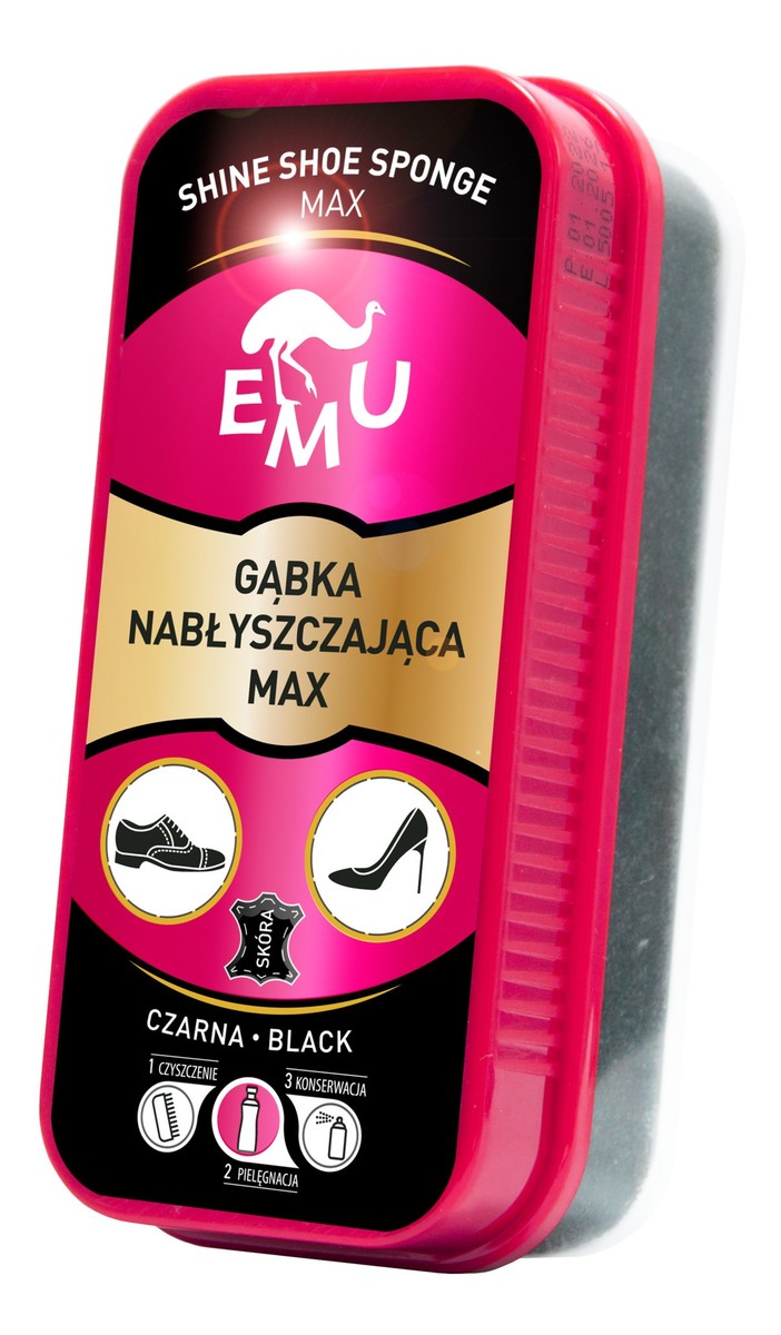 Emu gąbka nabłyszczająca do butów max czarna