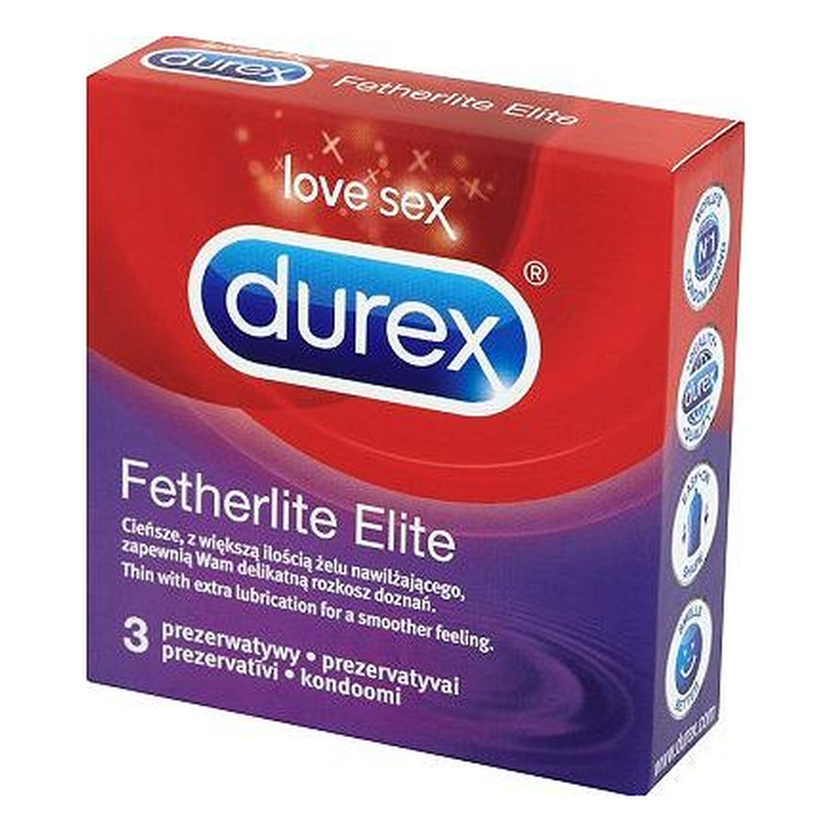 Durex Elite Prezerwatywy 3szt.