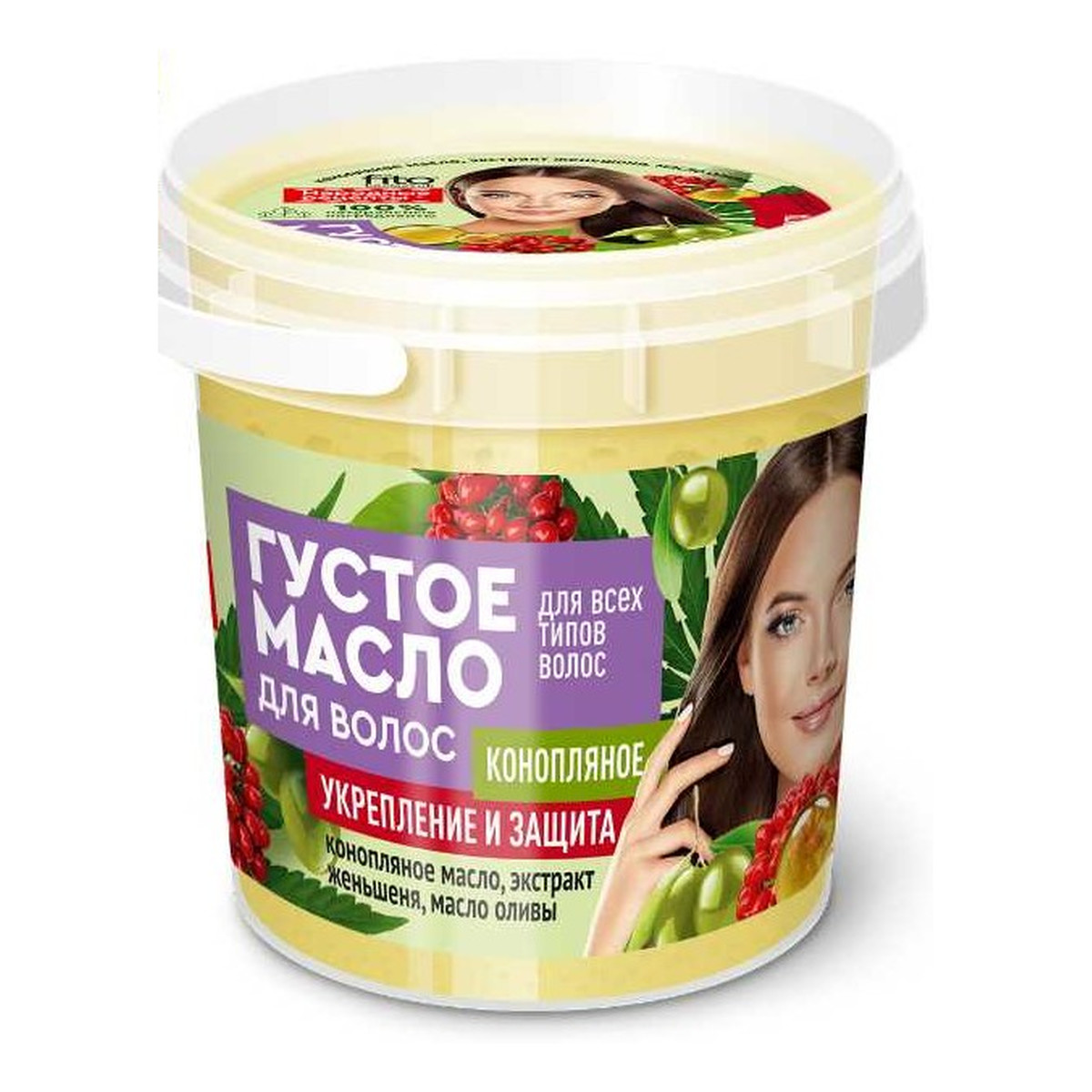 Fitokosmetik Gęsty olejek do włosów wzmacniający na bazie oleju konopnego 155ml