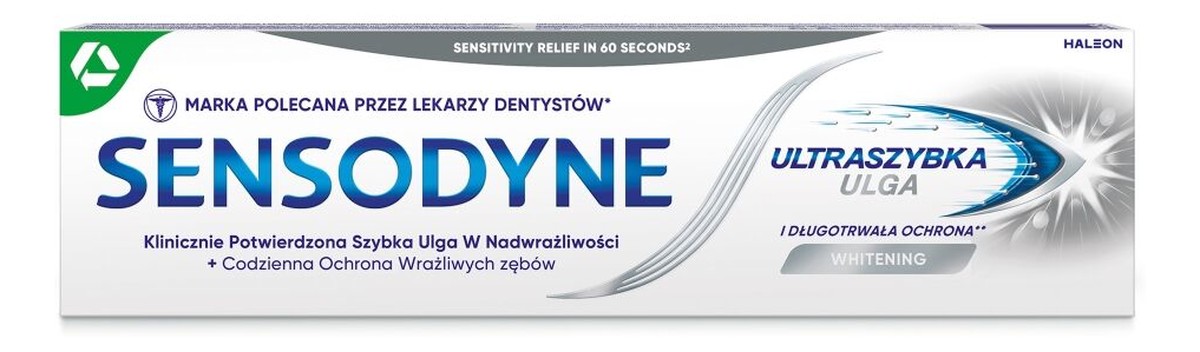 Ultraszybka ulga wybielająca pasta do nadwrażliwych zębów
