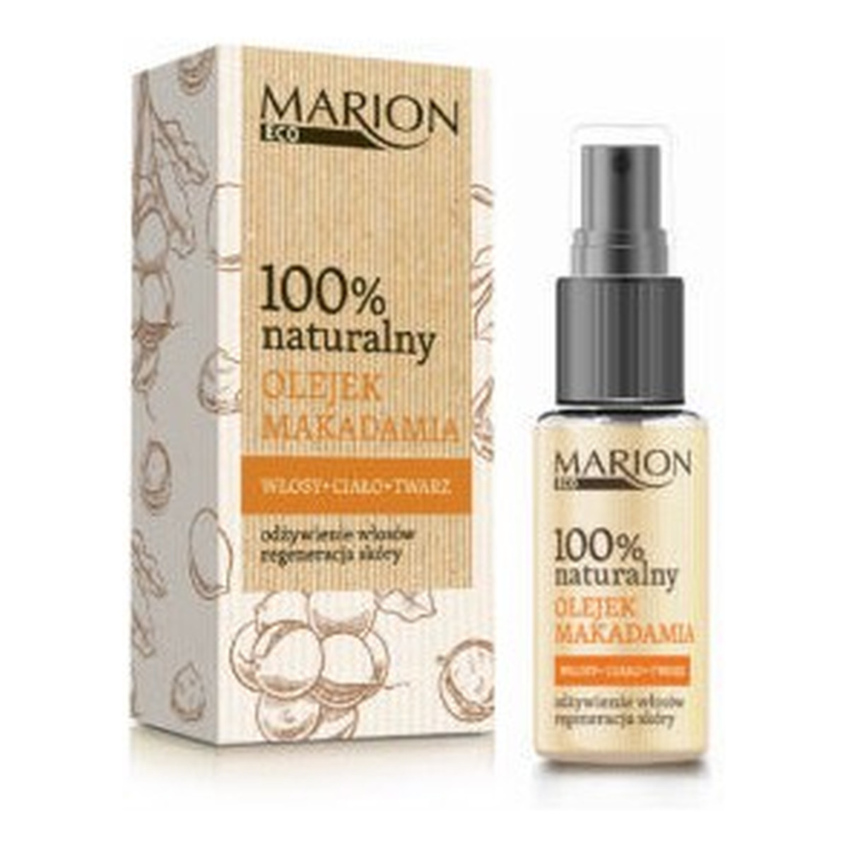 Marion Eco 100% naturalny olejek z ORZECHÓW MAKADAMIA 25ml