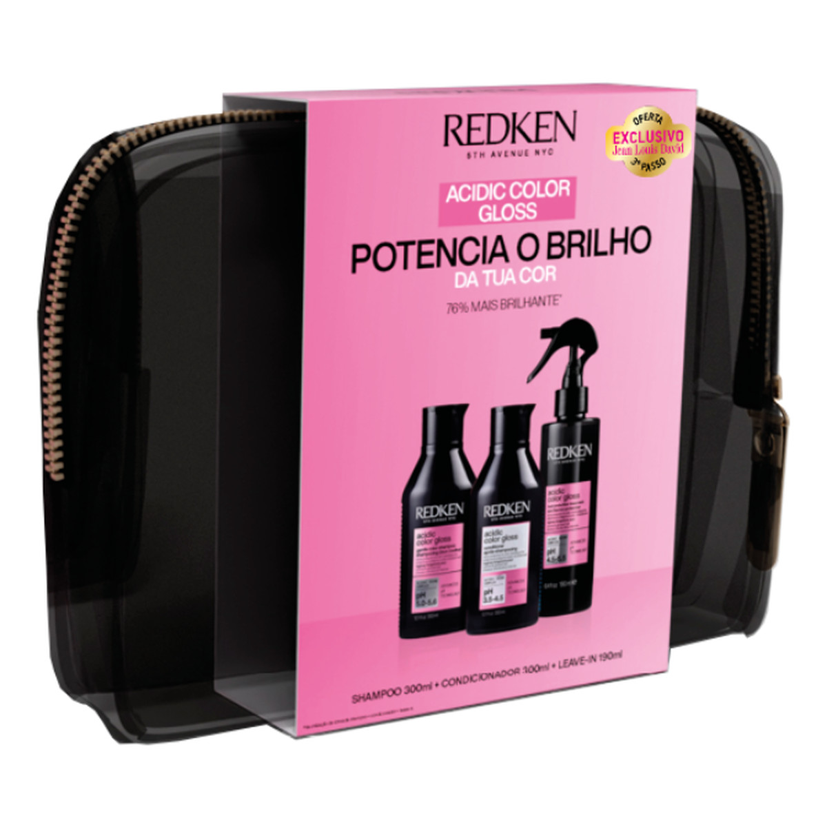 Redken Acidic Color Gloss Szampon 300ml + odżywka 300ml + odżywka bez spłukiwania 190ml