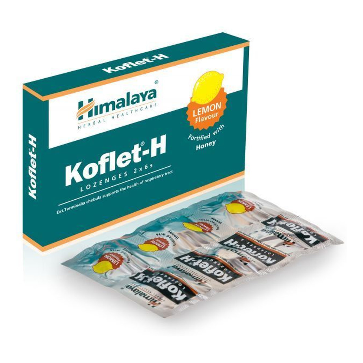 Himalaya Healthcare Koflet-H suplement diety na kaszel Lemon 12 Pastylek
