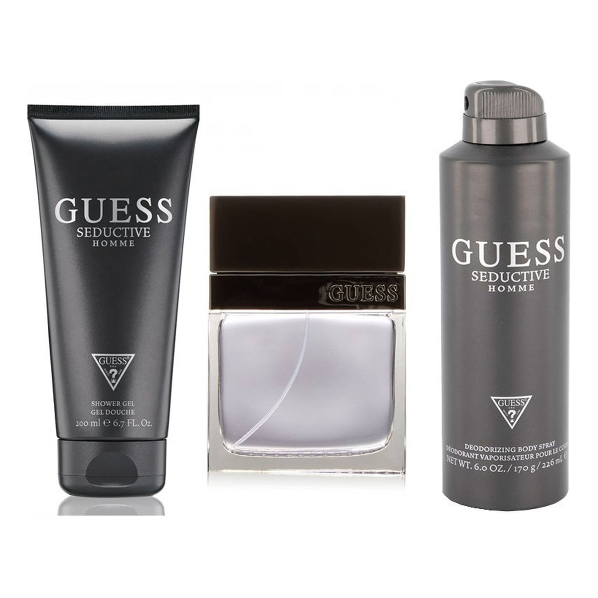 Guess Seductive Homme zestaw (woda toaletowa 100ml + żel pod prysznic 200ml + dezodorant 226ml)