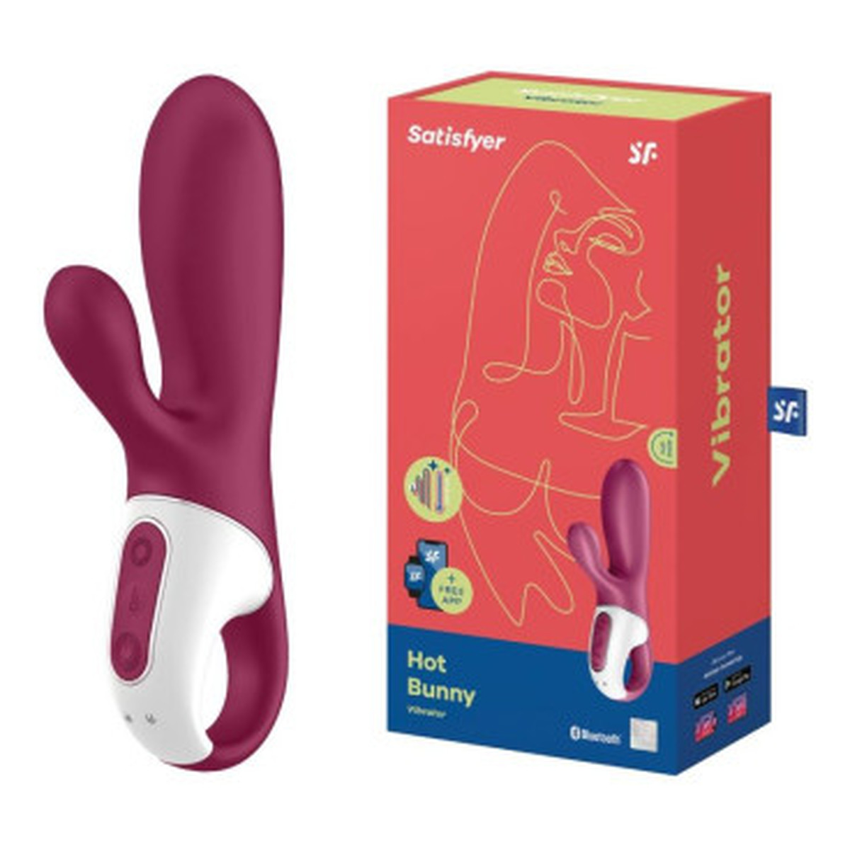 Satisfyer Hot Bunny podgrzewany wibrator typu króliczek Violet