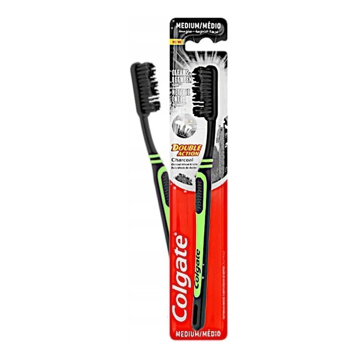 Colgate Szczoteczka do zębów Duble Action Charcoal Medium